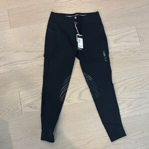 ANIMO Size 44 Rhinestone and Glitter Flower Knee Patch Breeches NWT